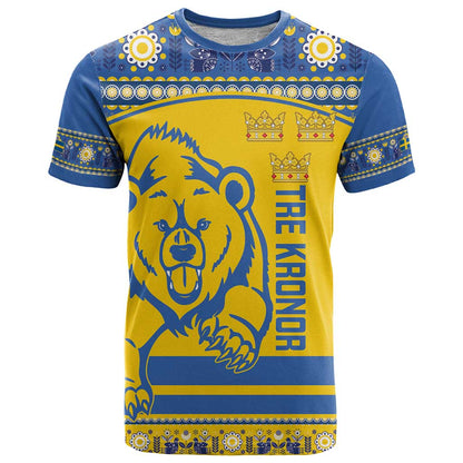 Custom Sweden Ice Hockey T-Shirt 2025 Go Champions Tre Kronor Graphic Tee