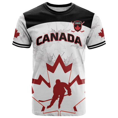 Custom Canada Hockey T-Shirt 2024 Go Maple Leaf Graphic Tee