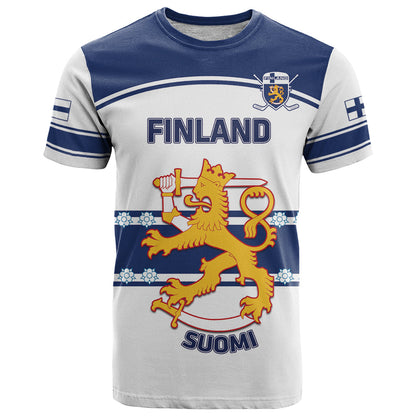Custom Finland Hockey T-Shirt 2024 Go Suomi Graphic Tee