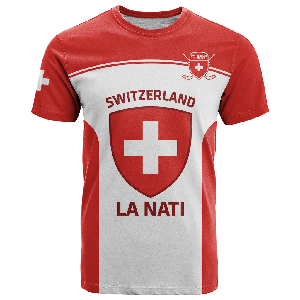 Custom Switzerland Hockey T-Shirt 2024 Go La Nati Graphic Tee