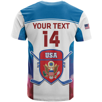 Custom United States Hockey T-Shirt 2024 Go USA Graphic Tee
