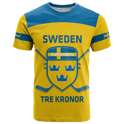 Custom Sweden Hockey T-Shirt 2024 Go Swedish Graphic Tee