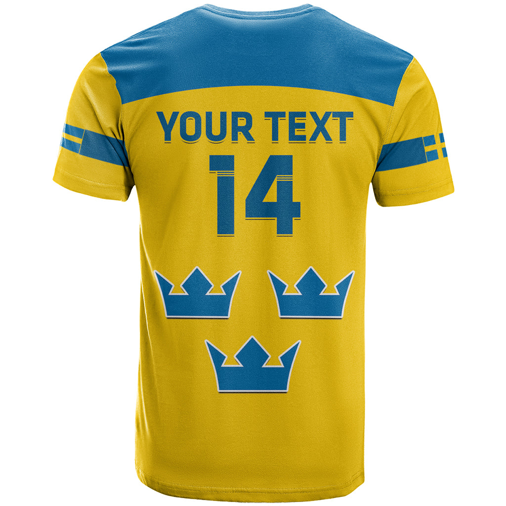 Custom Sweden Hockey T-Shirt 2024 Go Swedish Graphic Tee