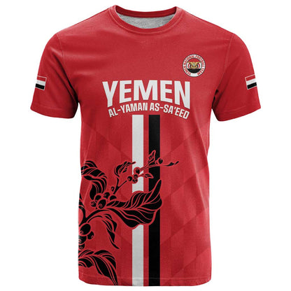 Custom Yemen Football T-Shirt Come On Al-Yaman as-Sa'eed Graphic Tee