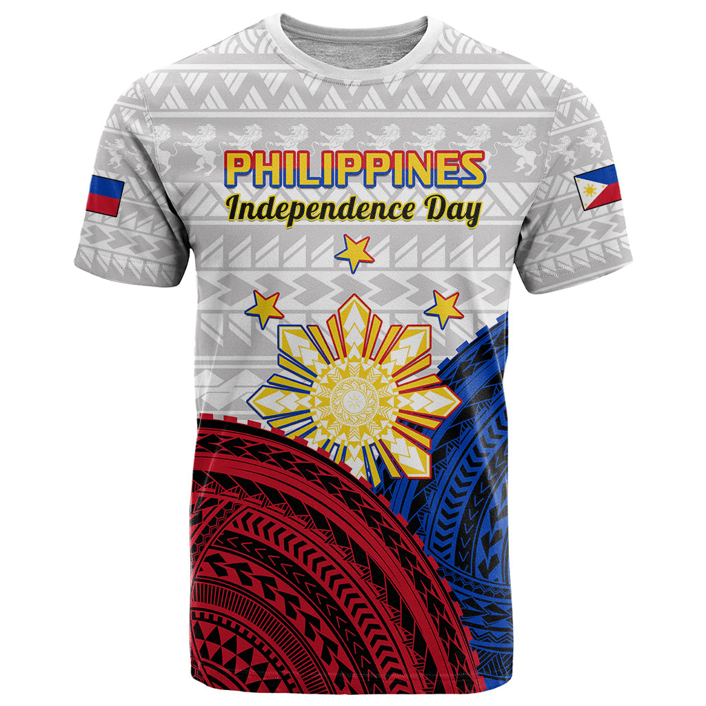 Custom Philippine T-Shirt Independence Day Proud To Be Filipino Polynesian Pattern Graphic Tee