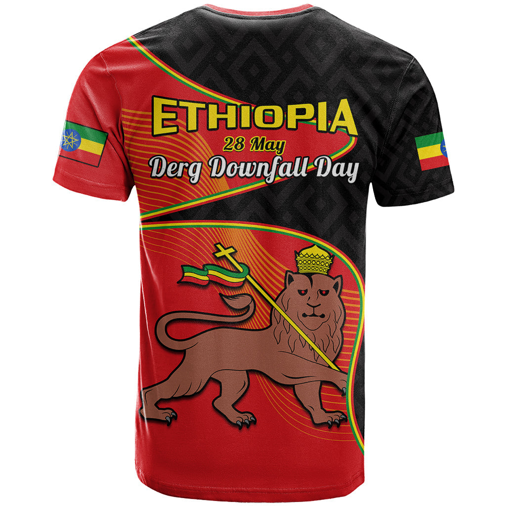 Ethiopia Derg Downfall Day T-Shirt Ethiopian Lion of Judah Graphic Tee