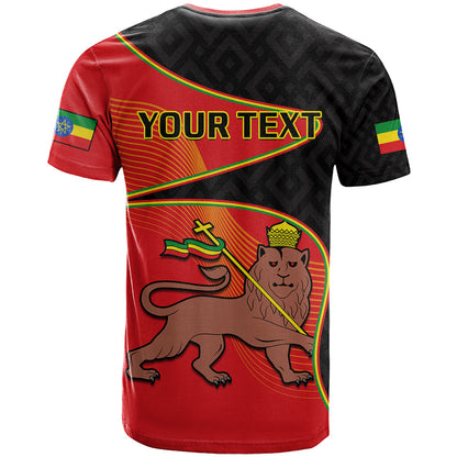 Custom Ethiopia Derg Downfall Day T-Shirt Ethiopian Lion of Judah Graphic Tee