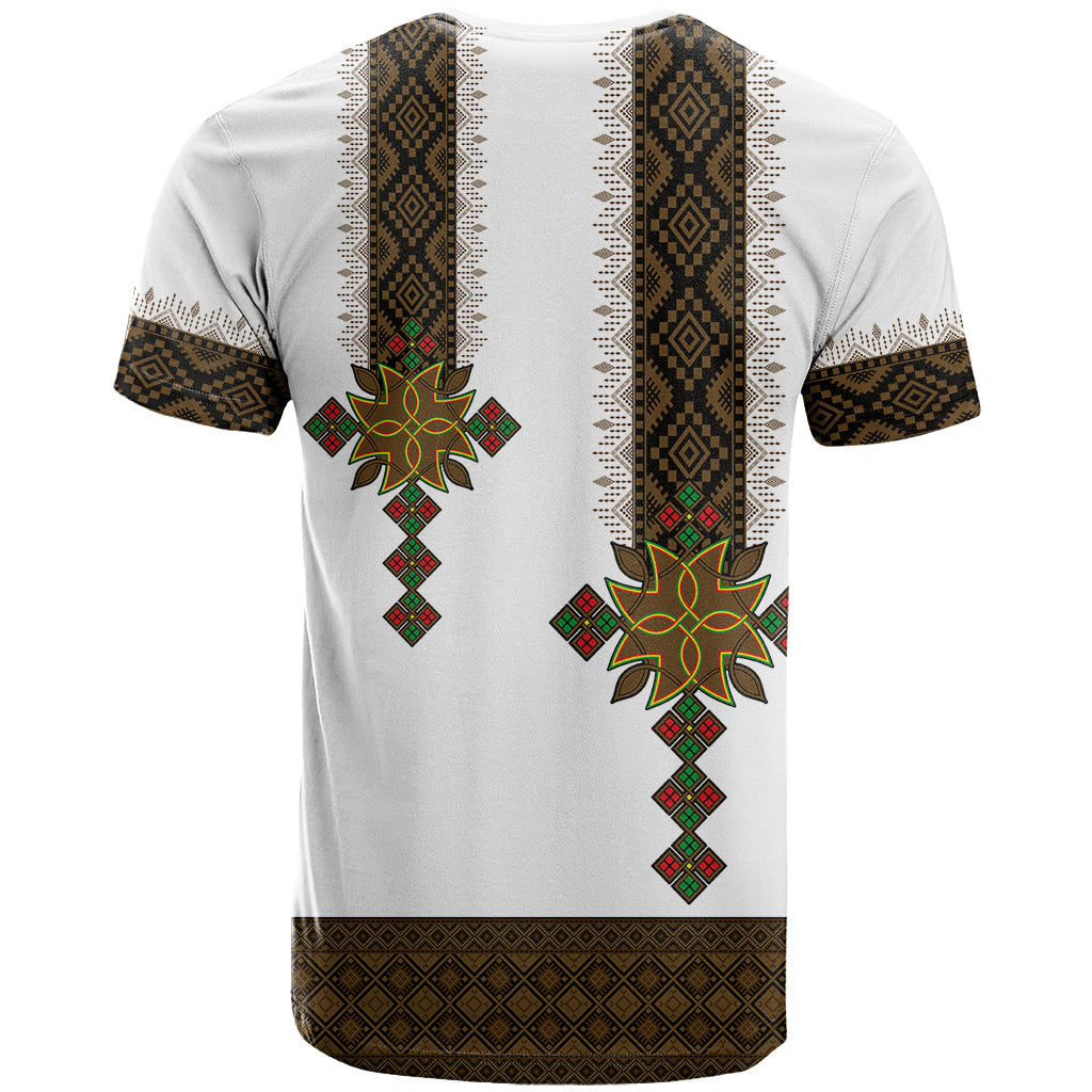 Ethiopia T-Shirt Ethiopian Tilet With African Pattern Ver.01 Graphic Tee