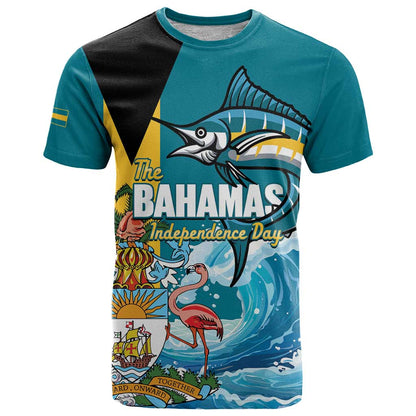 The Bahamas Independence Day T-Shirt Bahamian Blue Marlin National Color Graphic Tee