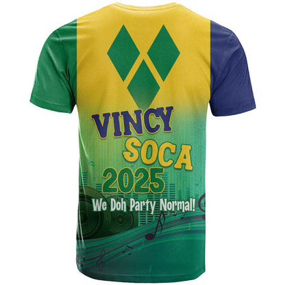 Vincy Mas 2025 T-Shirt Vincy Soca We Doh Party Normal Graphic Tee