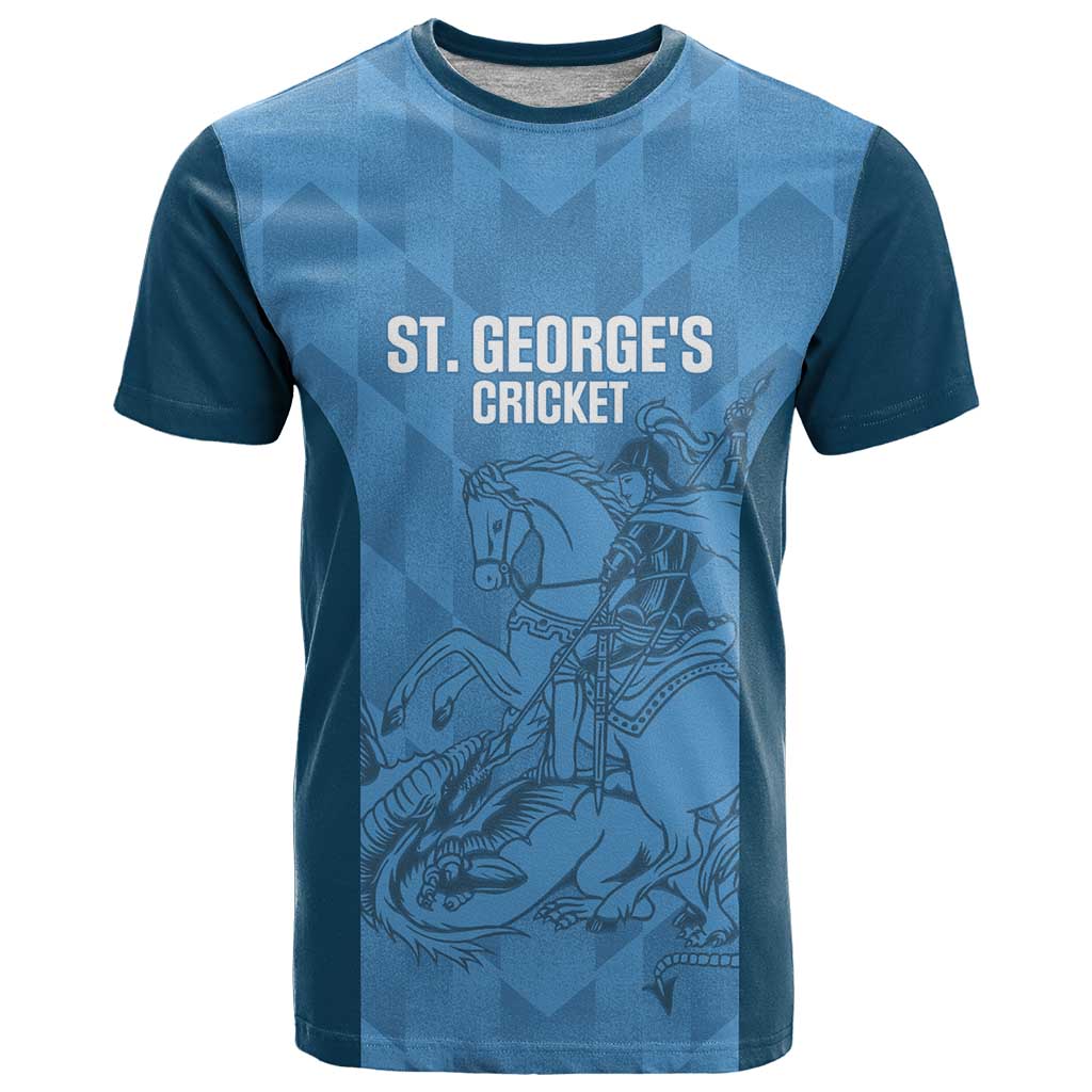 Custom St. Georges Cricket T-Shirt Go Champions Sporty Style Graphic Tee