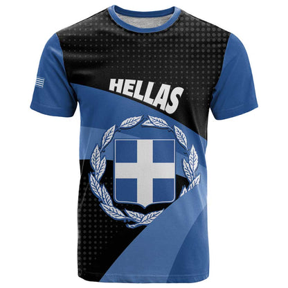 Personalised Greece Hellas T-Shirt Coat Of Arms Graphic Tee