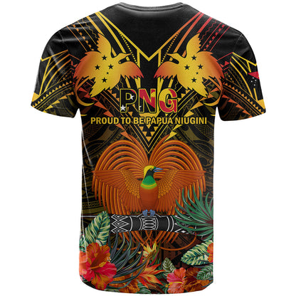 Papua New Guinea Chimbu Province T-Shirt Papua Niugini Coat Of Arms With Flag Style Graphic Tee
