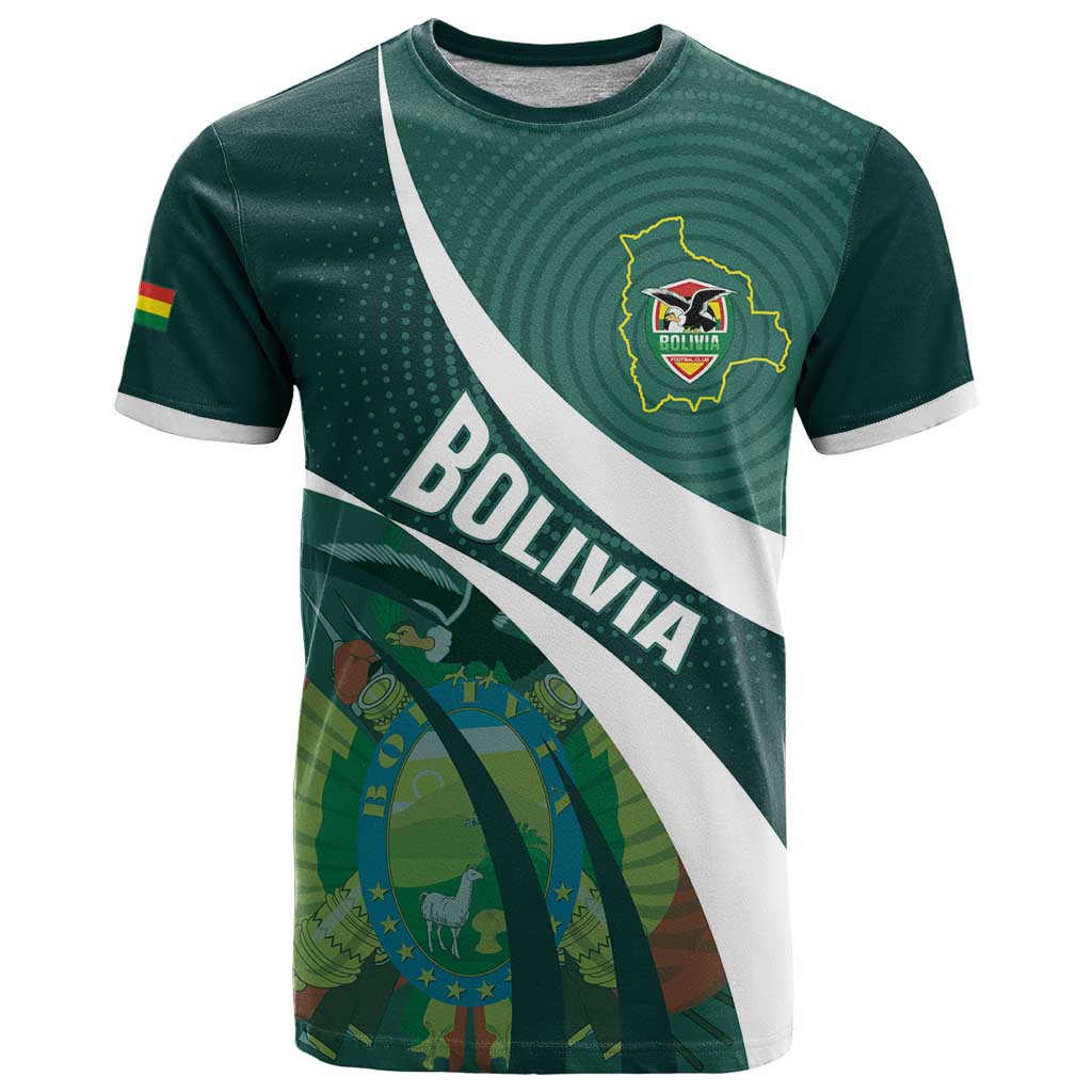 Custom Bolivia Football T-Shirt La Verde Sporty Curves Style Graphic Tee