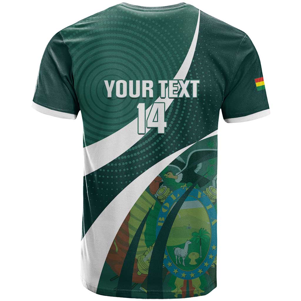 Custom Bolivia Football T-Shirt La Verde Sporty Curves Style Graphic Tee
