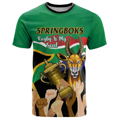 South Africa Special Holiday T-Shirt Springboks Champions Celebration Rugby Is My Soul Graphic Tee