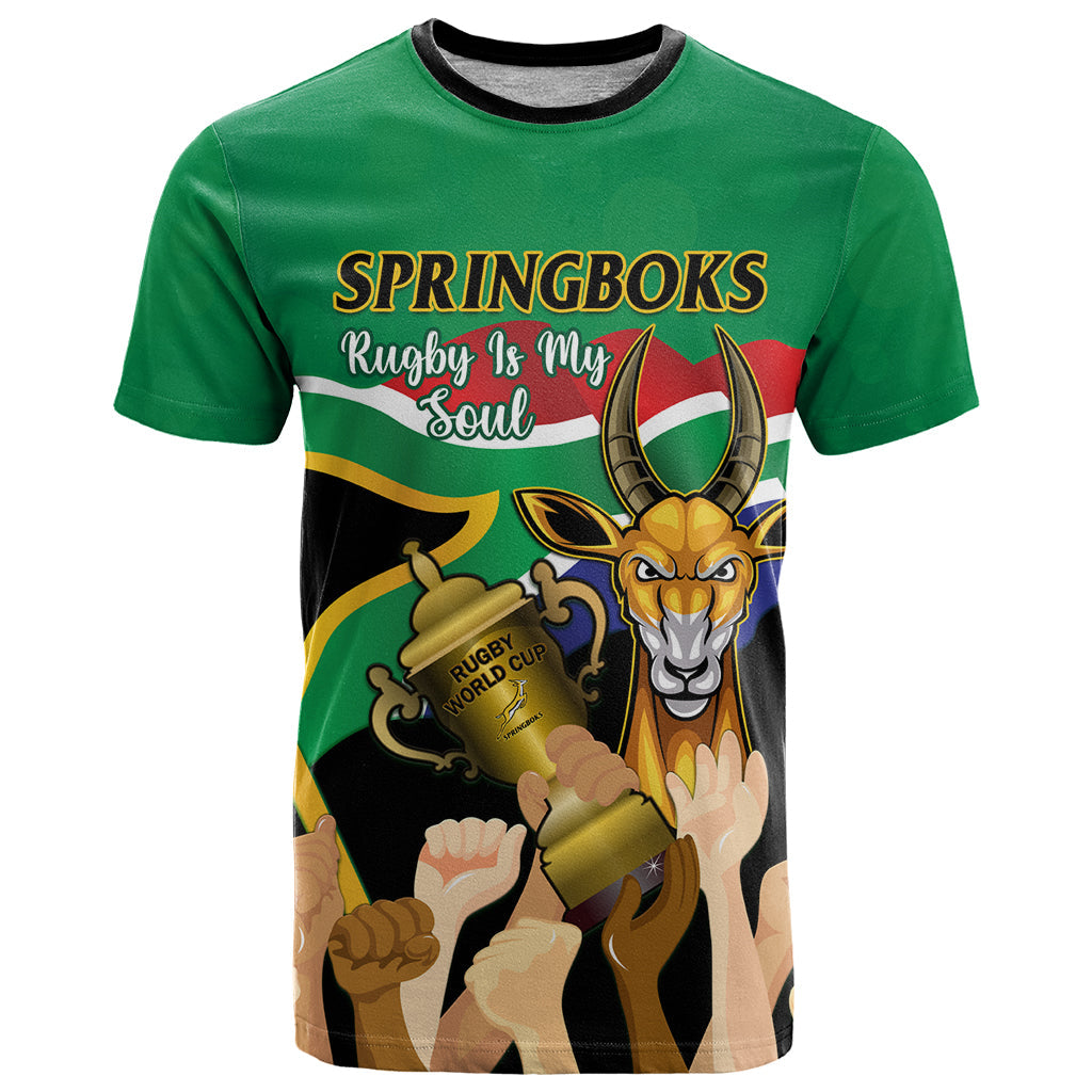 Personalised South Africa Special Holiday T-Shirt Springboks Champions Celebration Rugby Is My Soul Graphic Tee