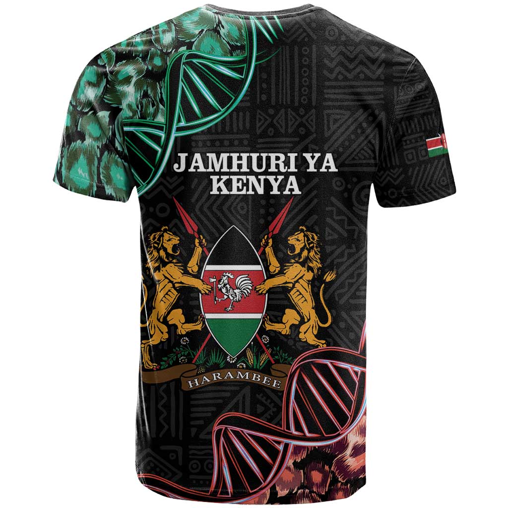 Kenya Is In My DNA T-Shirt Kenyan Map Happy Jamhuri Day Graphic Tee