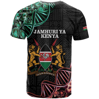 Kenya Is In My DNA T-Shirt Kenyan Map Happy Jamhuri Day Graphic Tee