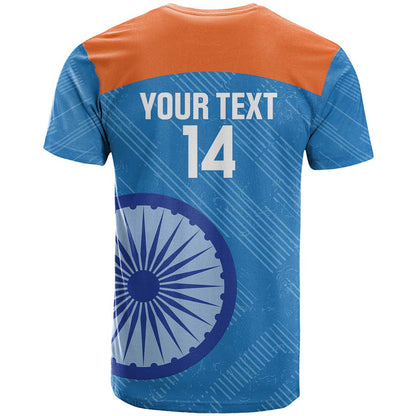 Custom India Cricket T-Shirt Go Women In Blue Graphic Tee