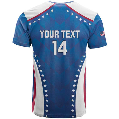 Custom USA 2025 Volleyball T-Shirt Sporty Style Graphic Tee