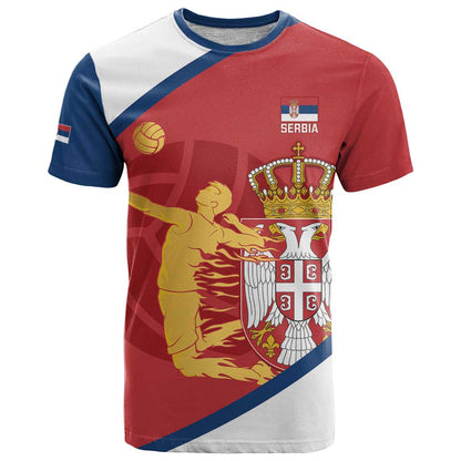 Custom Serbia Volleyball T-Shirt 2025 Go Champions Graphic Tee