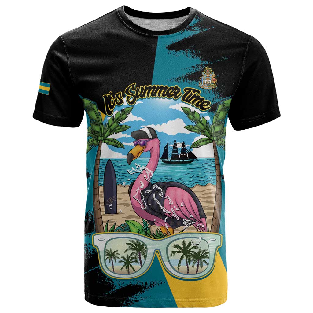The Bahamas Flamingo T-Shirt It's Summer Time Graphic Tee