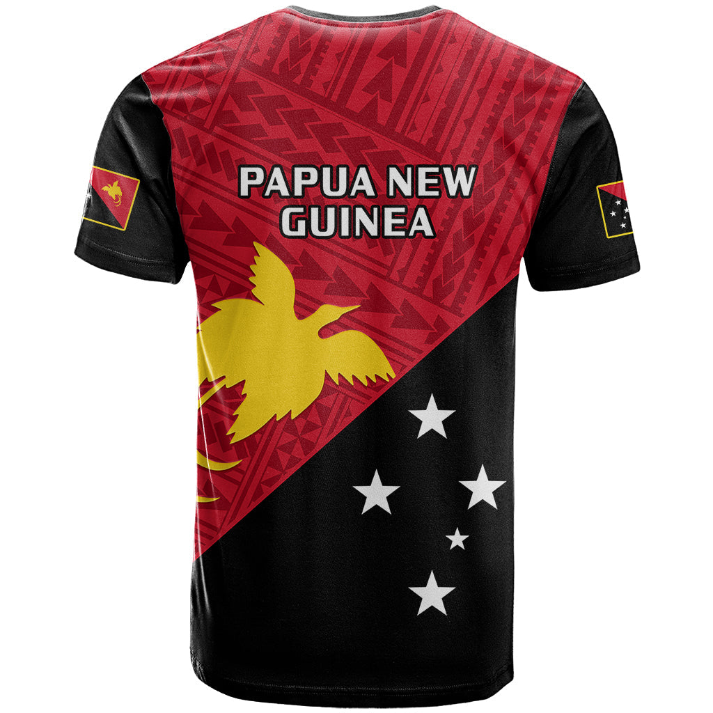 Papua New Guinea Football T-Shirt Go PNG Polynesian Pattern Sporty Style Graphic Tee