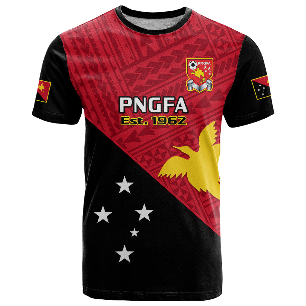 Personalised Papua New Guinea Football T-Shirt Go PNG Polynesian Pattern Sporty Style Graphic Tee