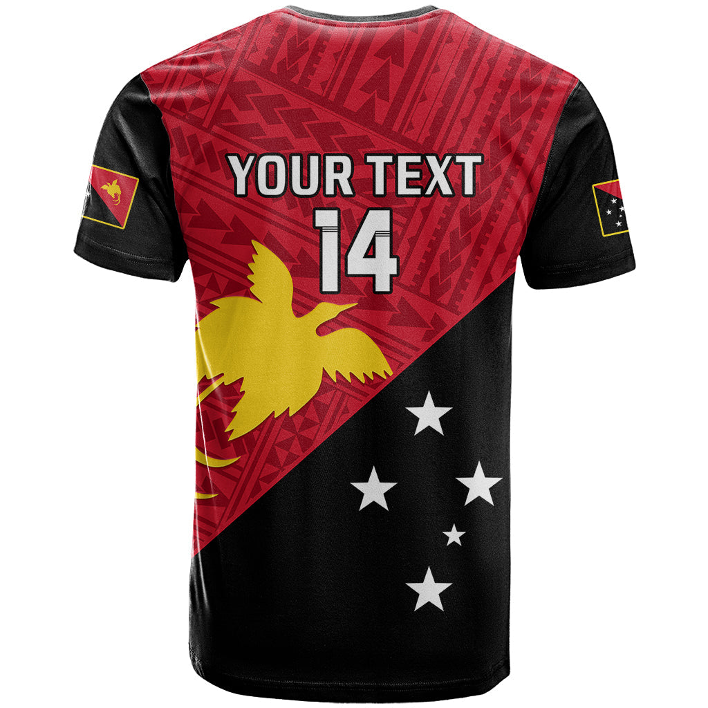 Personalised Papua New Guinea Football T-Shirt Go PNG Polynesian Pattern Sporty Style Graphic Tee