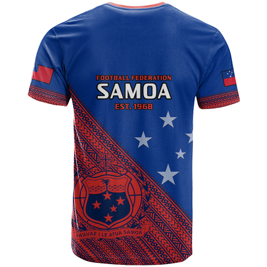 Samoa Football T-Shirt Samoan Coat Of Arm Polynesian Sporty Style Graphic Tee