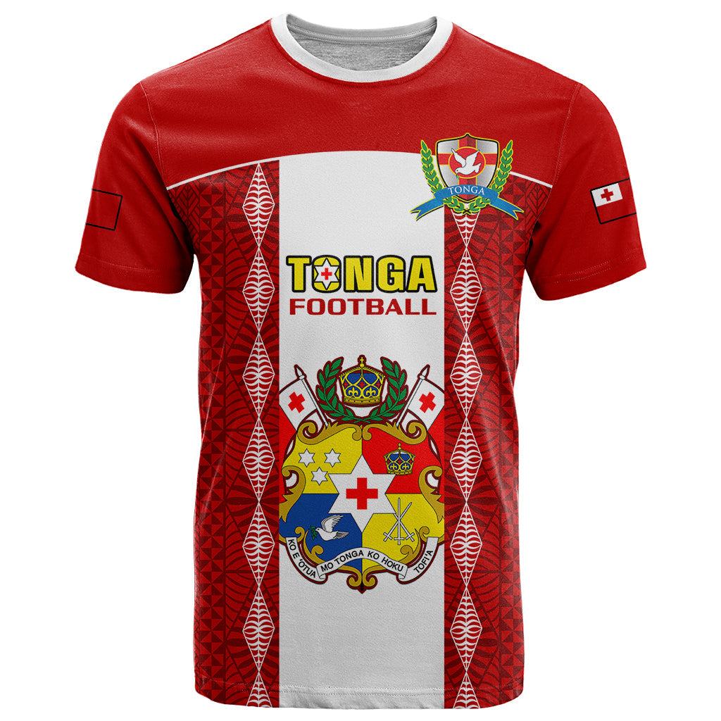 Tonga Football T-Shirt Tongan Ngatu Pattern Sporty Style Graphic Tee