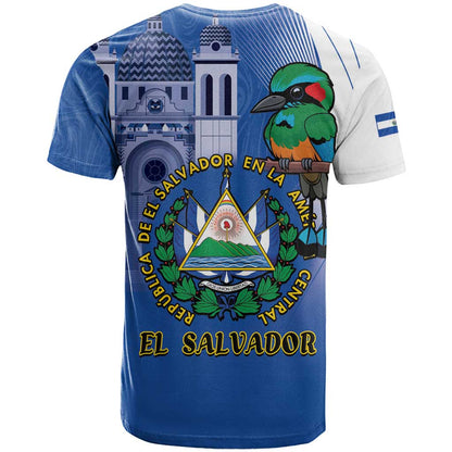 El Salvador Independence Day T-Shirt 203rd Anniversary Torogoz Bird Graphic Tee