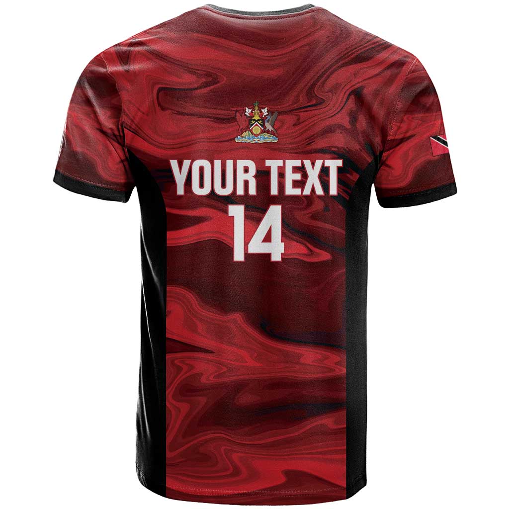 Custom Trinbago Cricket T-Shirt Go Knight Riders Marble Pattern Graphic Tee