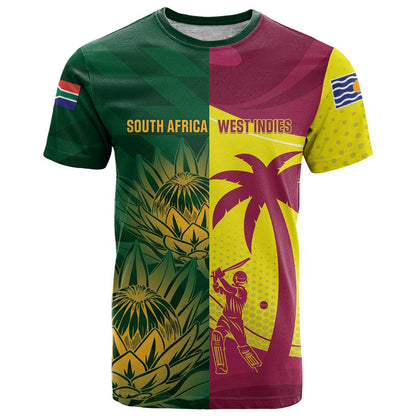 South Africa West Indies Cricket Custom T-Shirt Proteas Windies Together Graphic Tee