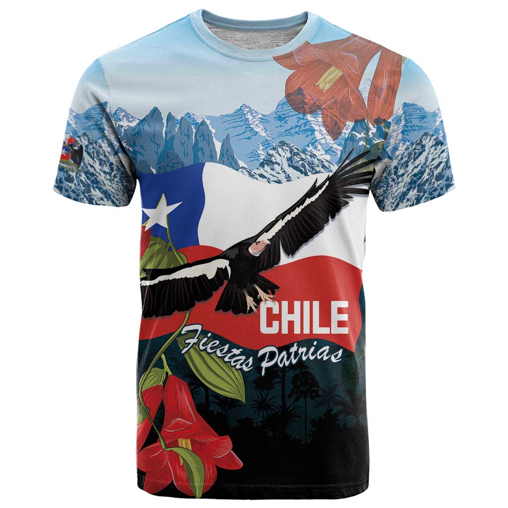 Chile Fiestas Patrias T-Shirt Andean Condor Andes Mountains Graphic Tee