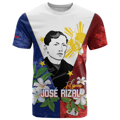 Philippines Rizal Day T-Shirt Filipino Sampaguita Grunge Style Graphic Tee