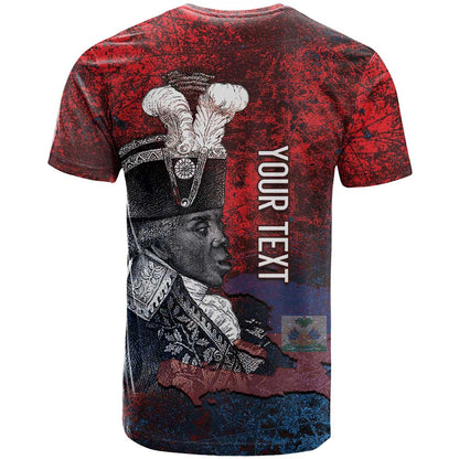 Personalized Toussaint Louverture Afro Haiti T-Shirt Haitian Father Grunge Style Graphic Tee