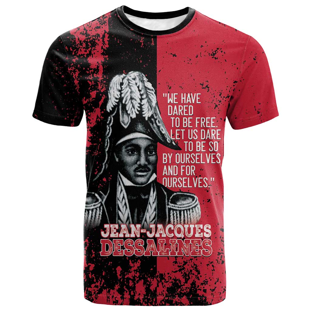 Personalized Jean-Jacques Dessalines Afro Haiti T-Shirt Emperor Of First Empire Grunge Style Graphic Tee