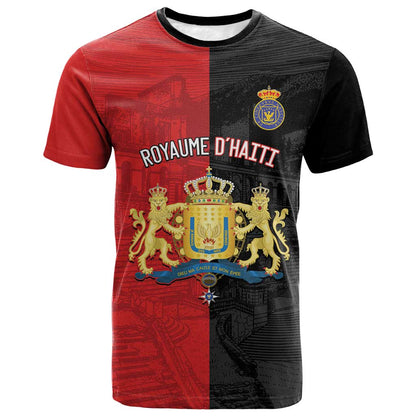 Personalized Kingdom of Haiti T-Shirt Sans-Souci Palace Flag Style Graphic Tee
