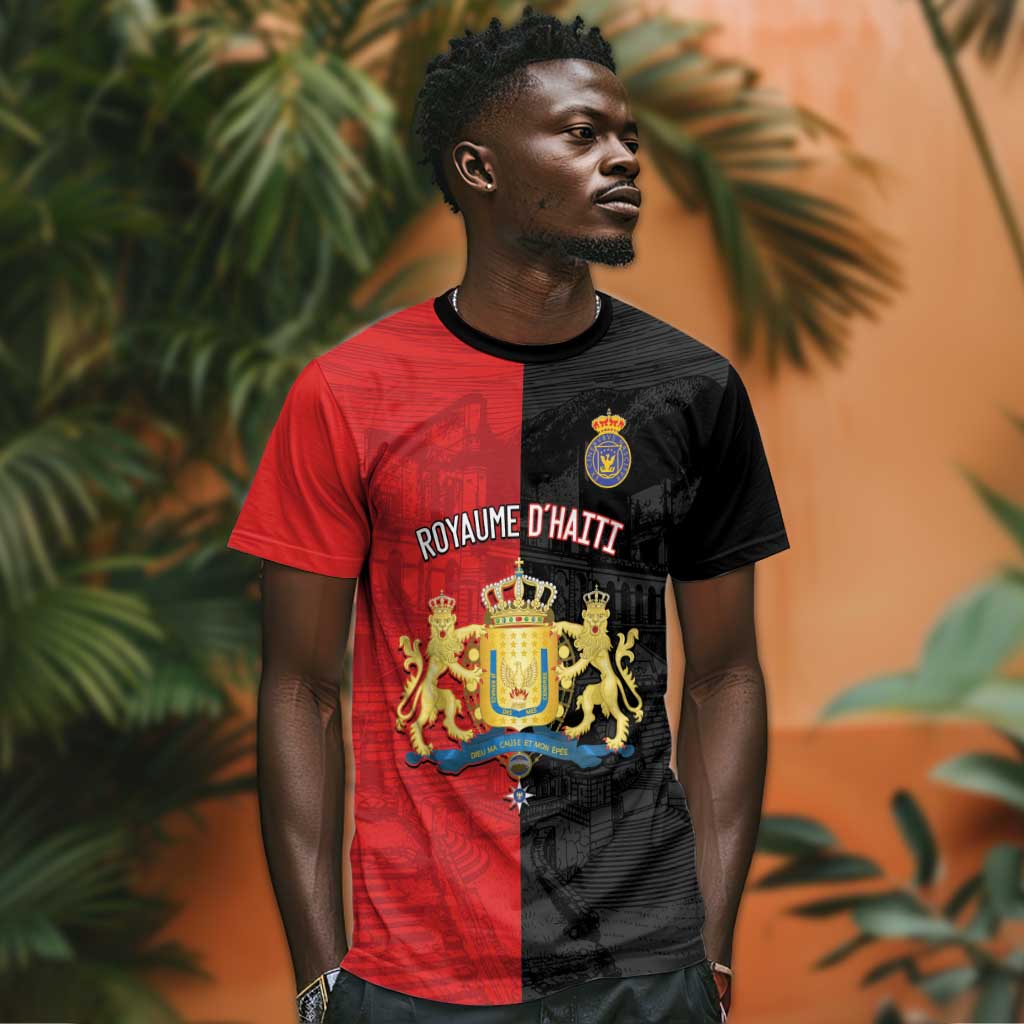 Personalized Kingdom of Haiti T-Shirt Sans-Souci Palace Flag Style Graphic Tee