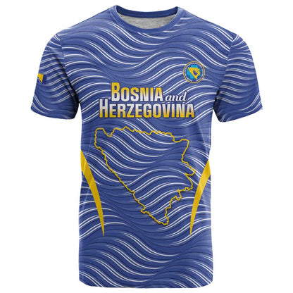 Custom Bosnia and Herzegovina Football T-Shirt Come On Zmajevi Graphic Tee