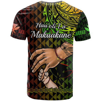 Polynesian Pride Father Day Hawaii T-Shirt Kanaka Kakau Hauoli La Makuakane Graphic Tee