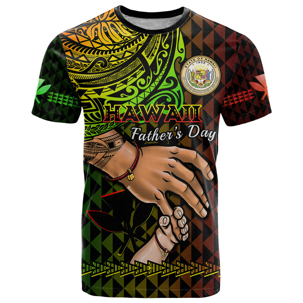 Personalised Father Day Hawaii T-Shirt Kanaka Kakau Hauoli La Makuakane Graphic Tee
