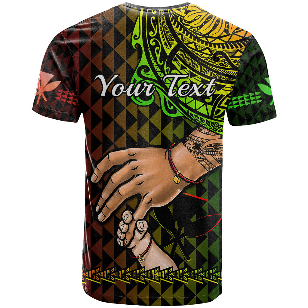 Personalised Father Day Hawaii T-Shirt Kanaka Kakau Hauoli La Makuakane Graphic Tee