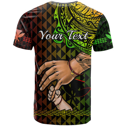 Personalised Father Day Hawaii T-Shirt Kanaka Kakau Hauoli La Makuakane Graphic Tee