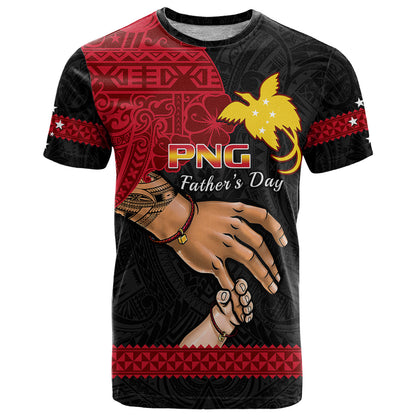 Polynesian Pride Father Day Papua New Guinea T-Shirt PNG I Love You Dad Black Version Graphic Tee