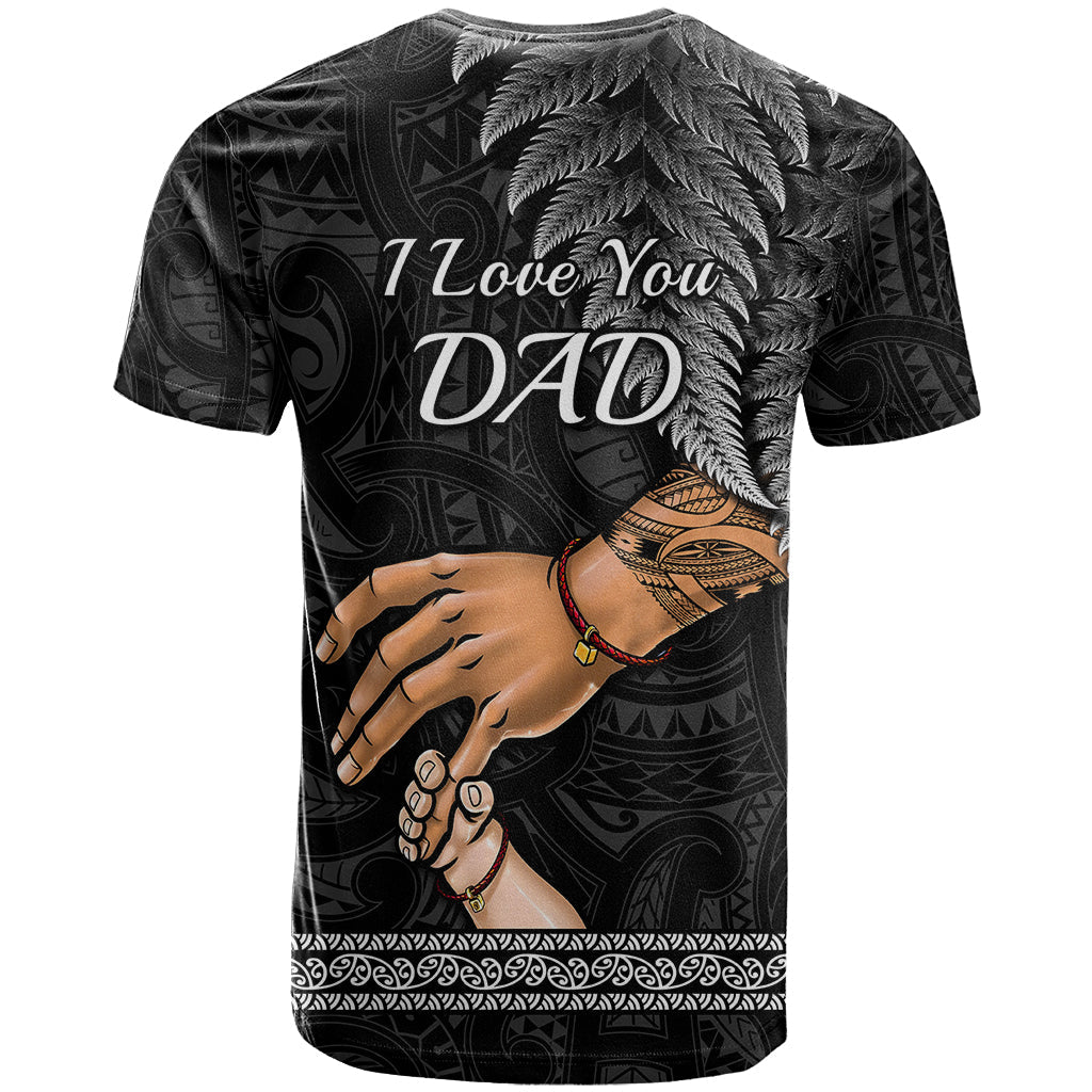 Polynesian Pride Father Day New Zealand T-Shirt Aotearoa Maori Fern I Love You Dad Graphic Tee