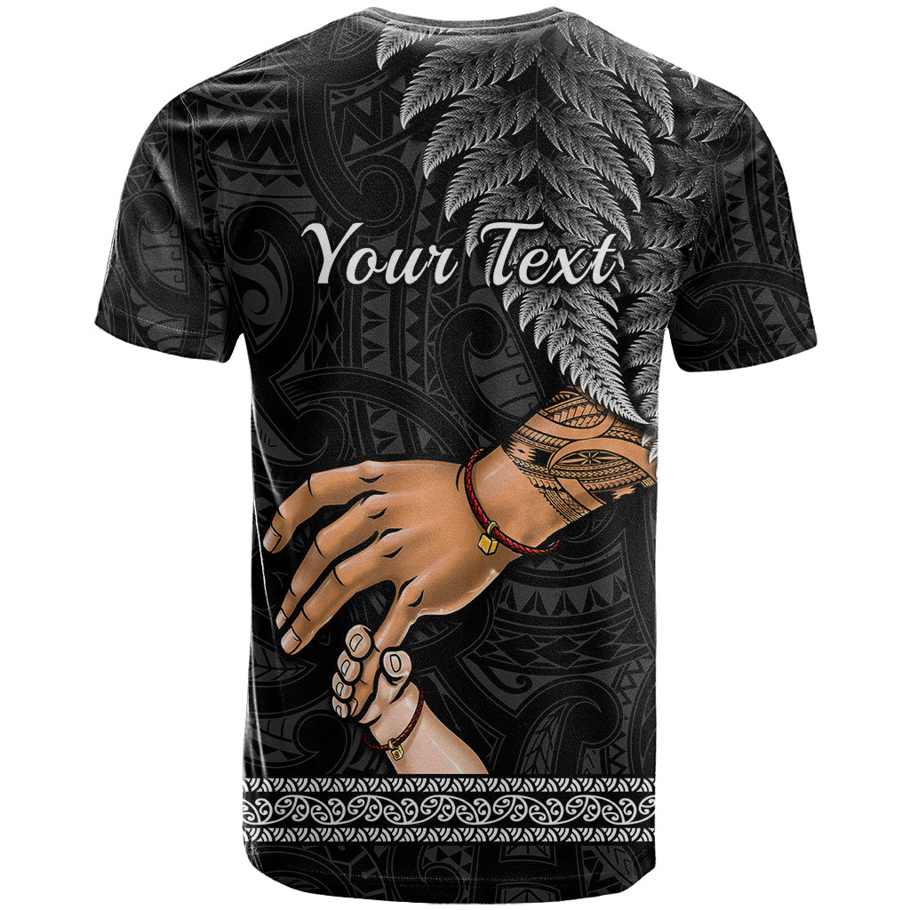 Personalised Father Day New Zealand T-Shirt Aotearoa Maori Fern I Love You Dad Graphic Tee