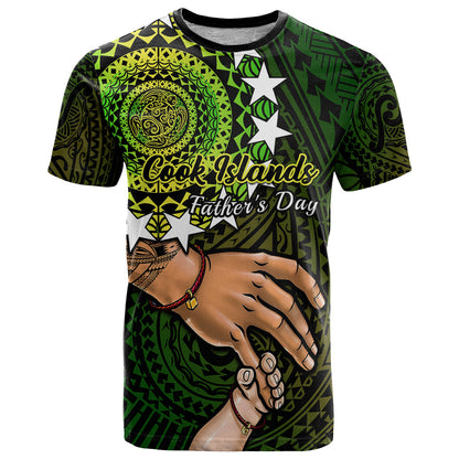 Polynesian Pride Father Day Cook Islands T-Shirt I Love You Dad Kuki Airani Turtle Pattern Graphic Tee